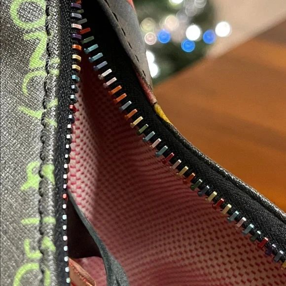 Dooney & Bourke Black Hobo Bag with Colorful Design, new! Very cute bag - Picture 7 of 11